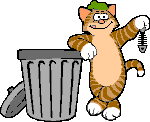 Les poubelles...rien de tel pour un chat !
